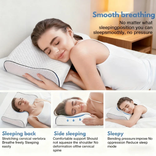 1Pc Neck Pillow, Sleeping Memory Foam Pillows, Cervical Pillow for Neck Relax, Pillow for Neck and Shoulder Relax