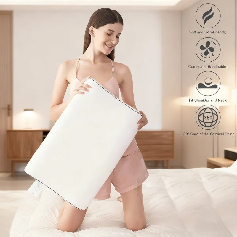 1Pc Neck Pillow, Sleeping Memory Foam Pillows, Cervical Pillow for Neck Relax, Pillow for Neck and Shoulder Relax