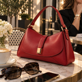 Soft Leather Crossbody Bag Model: Red